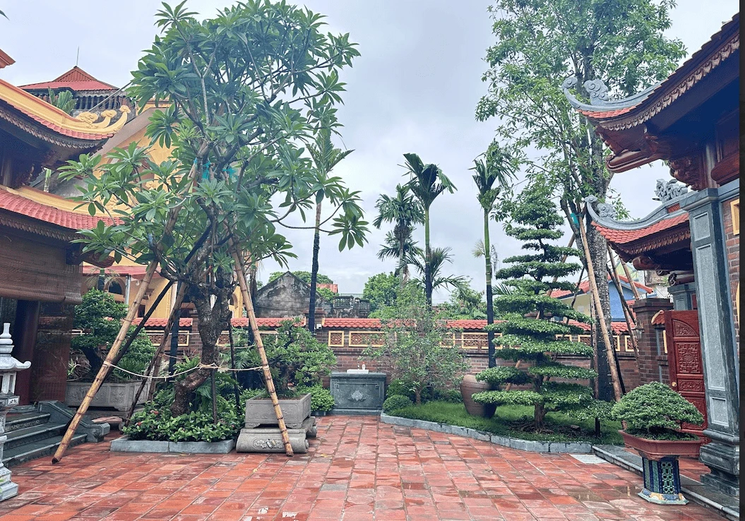 Sân vườn từ đường Hưng Yên